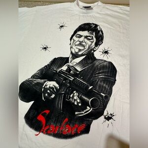 Vintage Scarface Graphic Print Movie T-Shirt Tee Y2K • Size XXL (2XL) Big & Tall